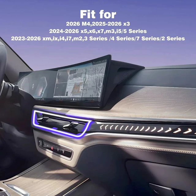 Alt view image 2 of 7 - BM*W Phone Mount for 2026 X5 Phone Mount Compatible with 2025-2026 BM W X5 / X6 / X3 / X7 Cell Phone Holder for x5 Accessories 2026 - Easy Install &No Interior Damage Not Affect Air Vent