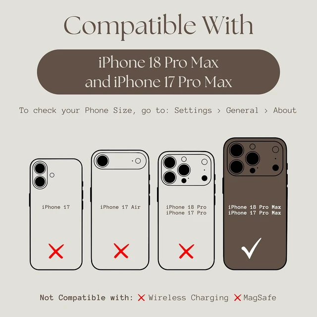 Alt view image 7 of 7 - Cases Wallet Phone Case for iPhone 18 Pro Max and iPhone 17 Pro Max