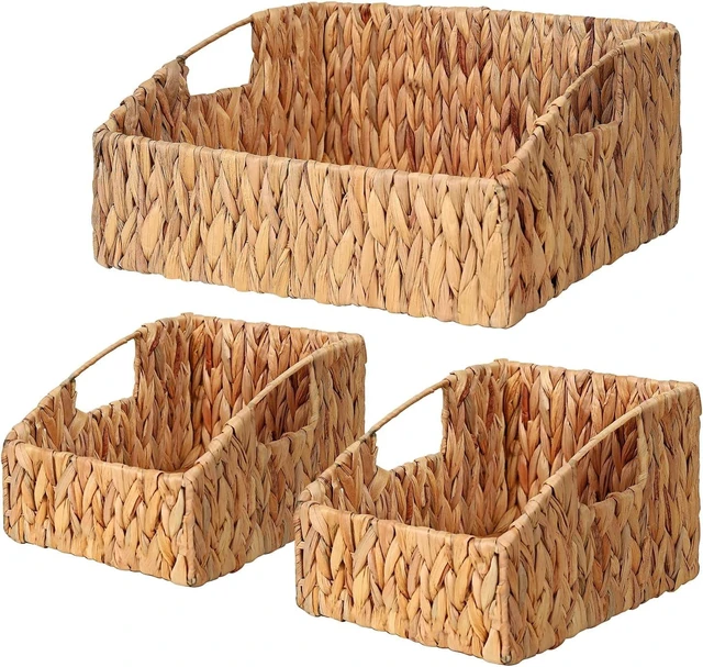 Main image of Pantry Baskets for Organizing, Wicker Basket Shelf Storage