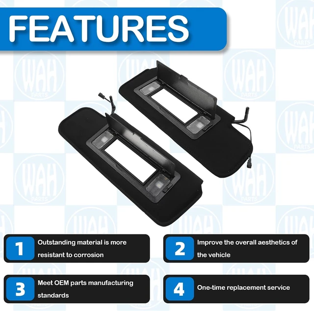 Alt view image 3 of 7 - 12459827 Sun Visor Compatible with 1984-1996 Chevrolet C4 Corvette