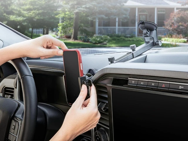 Alt view image 7 of 7 - WindshieldFone with Extension - Universal Windshield-Mounted Car Phone Holder - Black Plastic Knobs