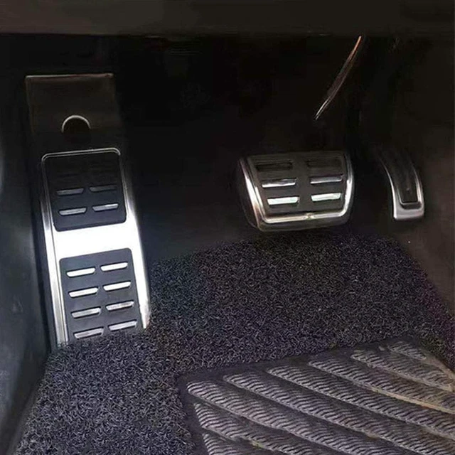 Alt view image 3 of 7 - Car Gas Brake Accelerator Foot Rest Pedal Cover Compatible for Audi A4 B9 A5 2018 2019 2020 2021 2022 2023 2024 Accessories No Drill Foot Pedal Parts