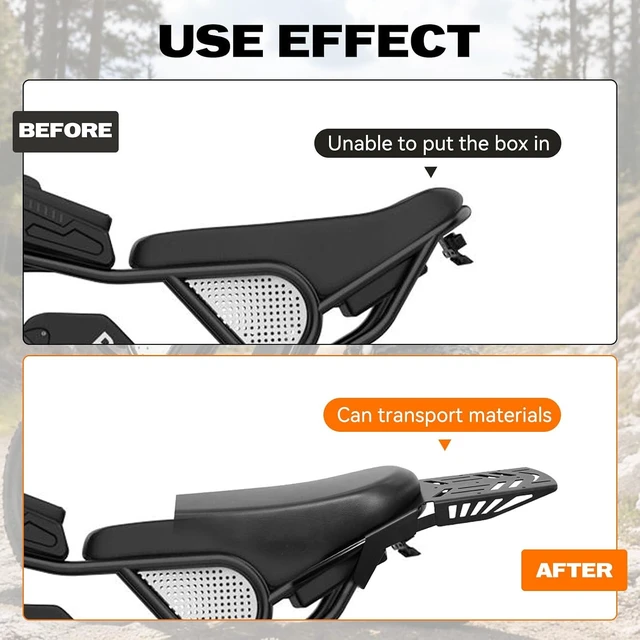 Alt view image 3 of 7 - Rear Bike Rack for Ridstar Q20 YVY E-Bike Heavy-Duty Cargo Luggage Rack, Durable E-Bike Rear Mount Carrier Accessory