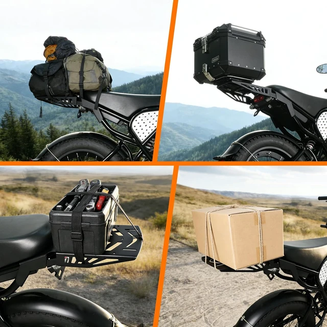 Alt view image 5 of 7 - Rear Bike Rack for Ridstar Q20 YVY E-Bike Heavy-Duty Cargo Luggage Rack, Durable E-Bike Rear Mount Carrier Accessory