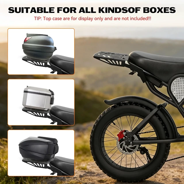 Alt view image 6 of 7 - Rear Bike Rack for Ridstar Q20 YVY E-Bike Heavy-Duty Cargo Luggage Rack, Durable E-Bike Rear Mount Carrier Accessory