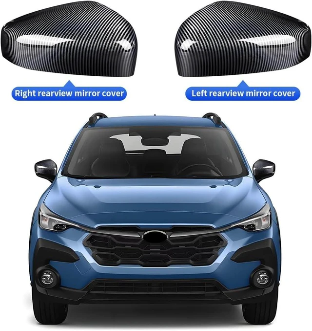 Alt view image 4 of 6 - Chrome Carbon Fiber Car Side Door Mirror Trim Cover for Subaru Crosstrek and Impreza 2024 2025 2026 Auto Exterior Decorations Accessories Rearview Anti Scratch Protection Panel