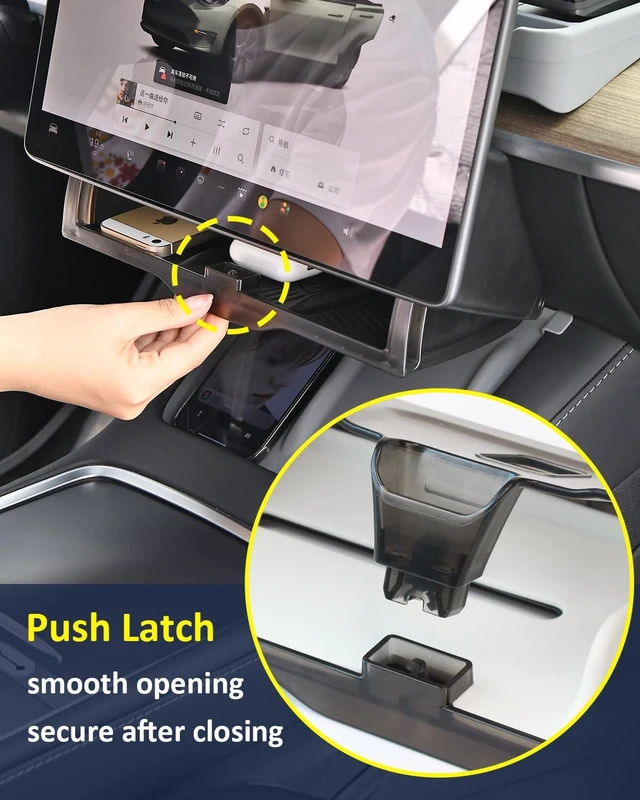 Alt view image 3 of 7 - Hidden Under Screen Storage for Tesla Model Y Model 3 Accessories 2020-2026