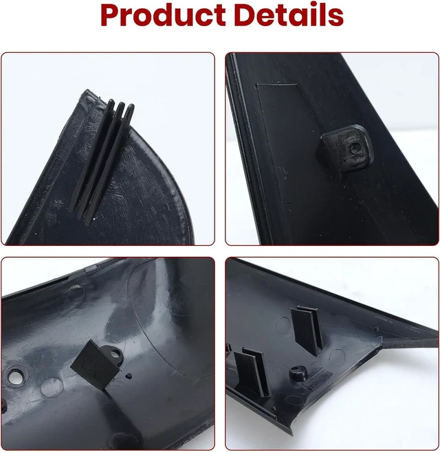 Alt view image 2 of 6 - Door Mirror Arm Cover Shell Housing Black For Freightliner Cascadia 2018 2019 2020 2021 2022 2023 2024 (Pair)