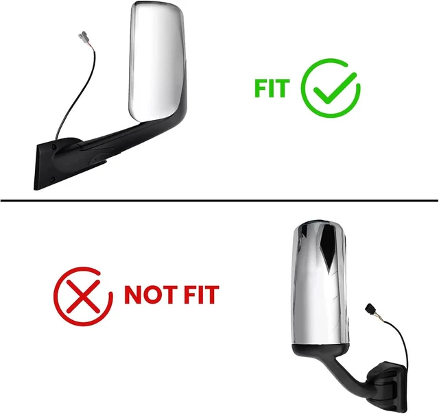 Alt view image 5 of 6 - Door Mirror Arm Cover Shell Housing Black For Freightliner Cascadia 2018 2019 2020 2021 2022 2023 2024 (Pair)