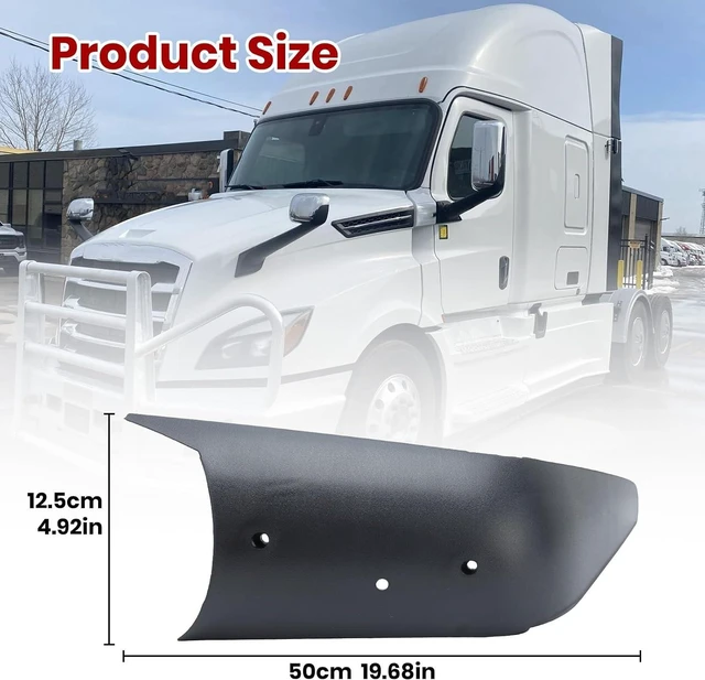 Alt view image 6 of 6 - Door Mirror Arm Cover Shell Housing Black For Freightliner Cascadia 2018 2019 2020 2021 2022 2023 2024 (Pair)