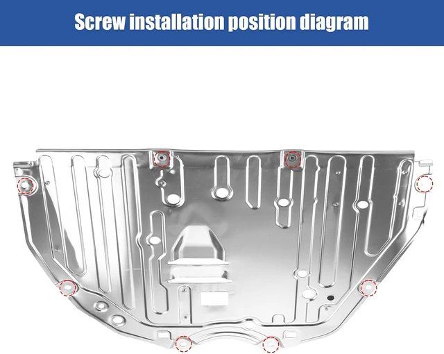 Alt view image 6 of 7 - Engine Splash Shield Guard Compatible with Honda Civic 2022 2023, Engine Case Guard Under Car Shield Cover OEM 74111T20A0 74111-T20-A00 Engine Splash Guard