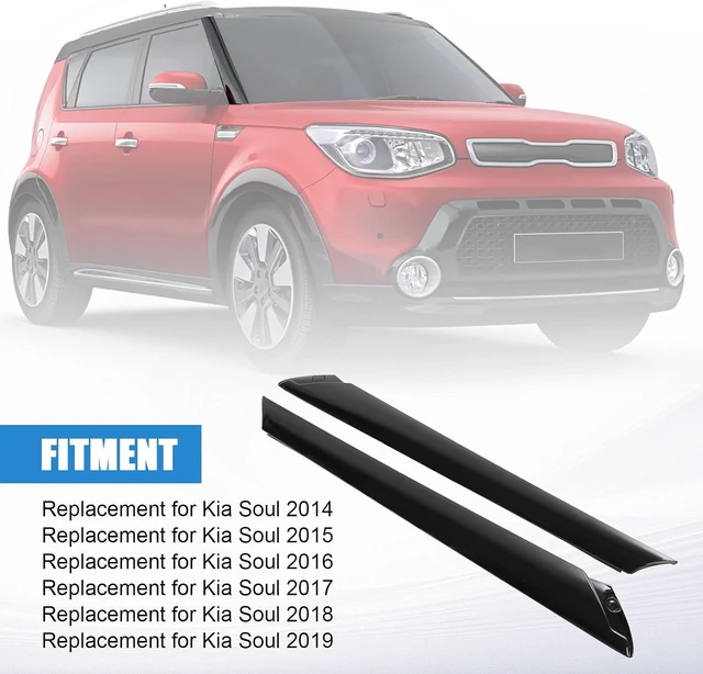 Alt view image 2 of 7 - A-Pillar Front Molding Windshield Trim Set (L&R) Replacement for Kia Soul