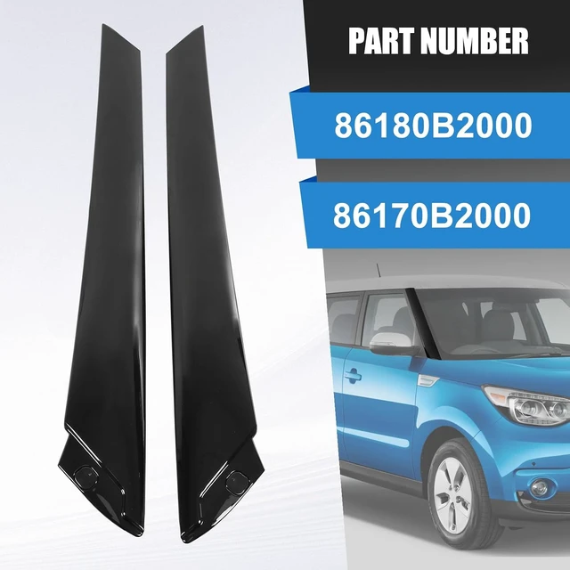 Alt view image 3 of 7 - A-Pillar Front Molding Windshield Trim Set (L&R) Replacement for Kia Soul