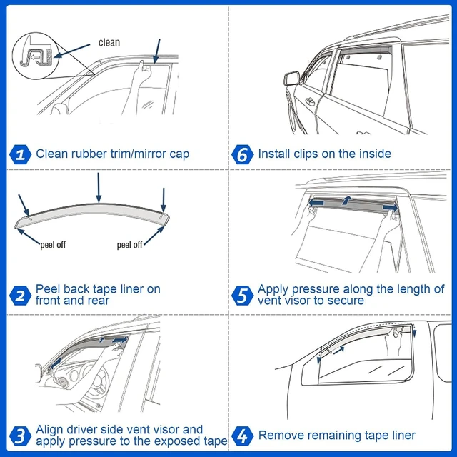 Alt view image 5 of 5 - Smoke Black in-Channel Window Visor Window Deflectors Rain Guards Compatible with 2021-2024 Kia Sorento 4-Piece Set