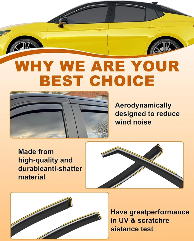 Alt view image 6 of 7 - in-Channel Window Visors Rain Guards for Toyota Camry 2025 2026