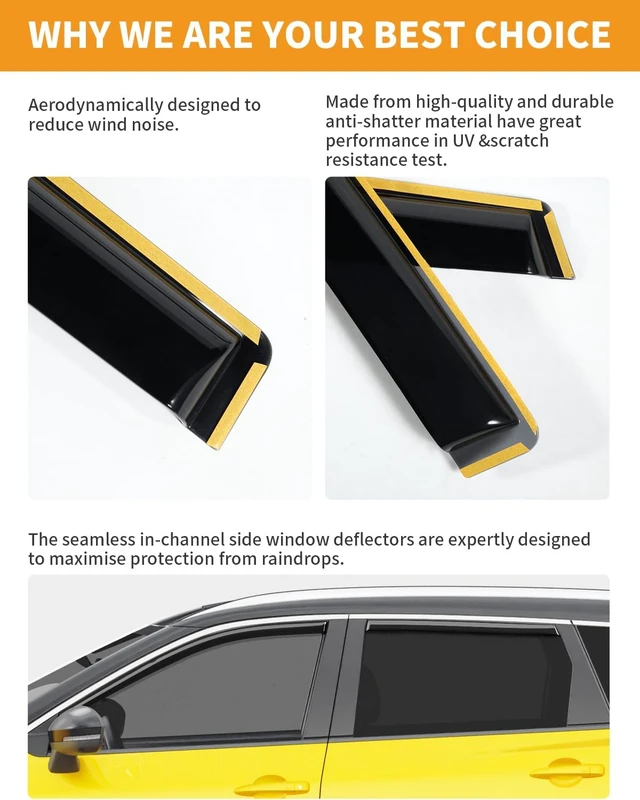 Alt view image 7 of 7 - in-Channel Window Visors Rain Guards for Nissan Rogue 2021-2026