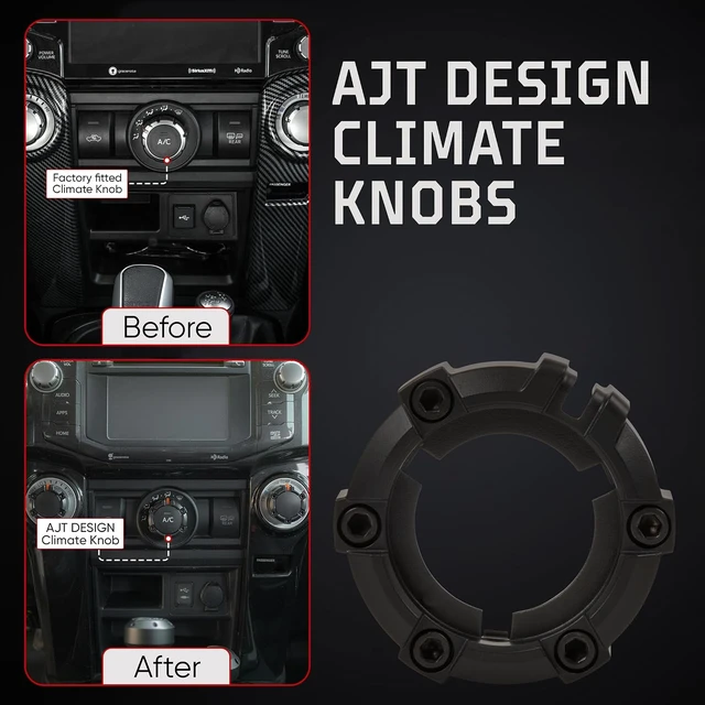 Alt view image 3 of 6 - Climate Control Knobs for Toyota 4Runner 5th Gen (2010-2024)