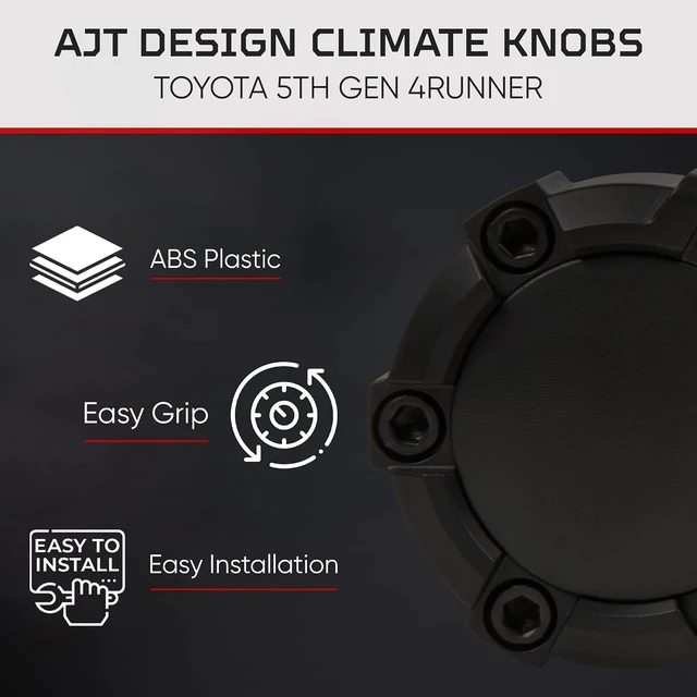 Alt view image 4 of 6 - Climate Control Knobs for Toyota 4Runner 5th Gen (2010-2024)