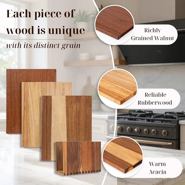 Alt view image 4 of 7 - Book Cutting Board Set with Wooden Stand for Home Cooks