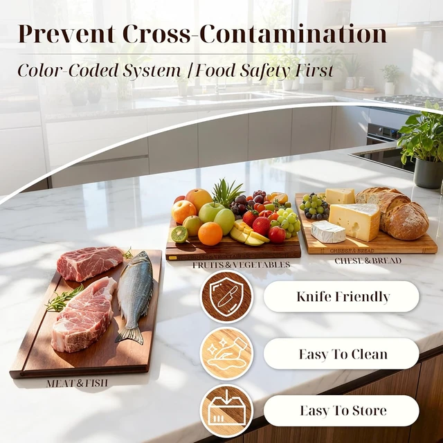 Alt view image 6 of 7 - Book Cutting Board Set with Wooden Stand for Home Cooks