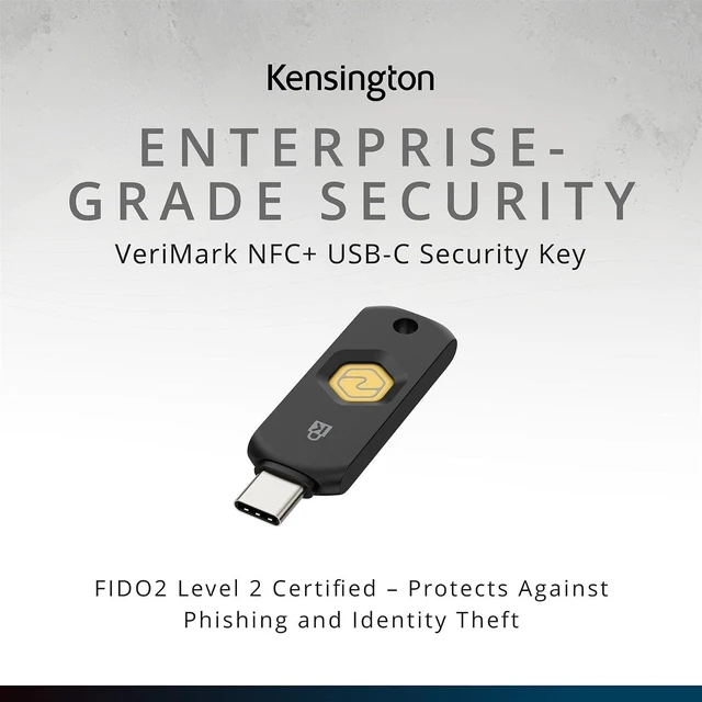 Alt view image 2 of 7 - VeriMark NFC+ USBC Security Key, FIDO2/WebAuthn Hardware Authenticator for Passwordless Login, Works with Windows, macOS & Chrome OS, K64739WW
