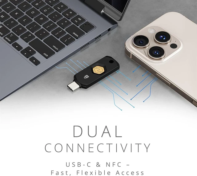 Alt view image 4 of 7 - VeriMark NFC+ USBC Security Key, FIDO2/WebAuthn Hardware Authenticator for Passwordless Login, Works with Windows, macOS & Chrome OS, K64739WW