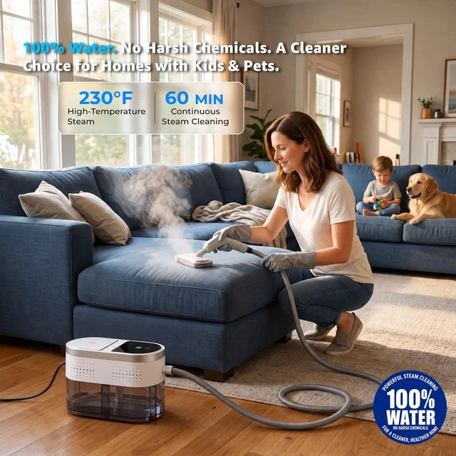 Alt view image 3 of 7 - Handheld Steam Cleaner for Home, Portable, Ultra-Fast Heat-Up, Up to 230°F