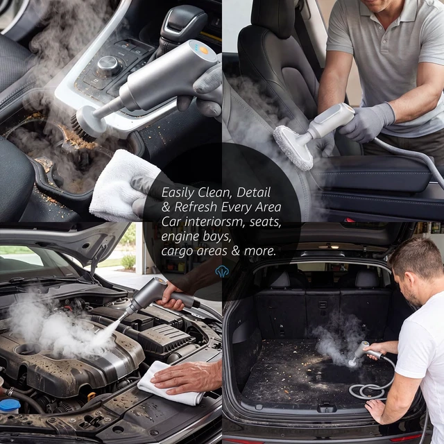 Alt view image 6 of 7 - Handheld Steam Cleaner for Home, Portable, Ultra-Fast Heat-Up, Up to 230°F