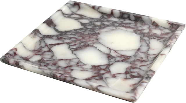 Main image of Natural Marble Tray for Bathroom, 10" Calacatta Marble Tray Decor