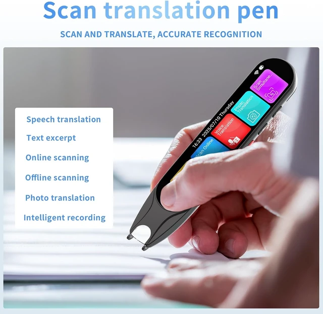 Alt view image 3 of 7 - Scan Translator Pen, Language Translator Device, Dyslexia Tools with 142 Online/10 Offline Languages, Text to Speech Reading Pen for Learning Difficulties, Language Learners and Elderly Users