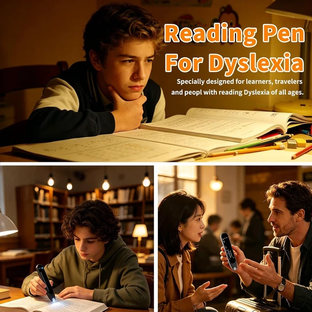 Alt view image 5 of 7 - Scan Translation Pen, Text to Speech Translator Pen, Dyslexia Reading Pen