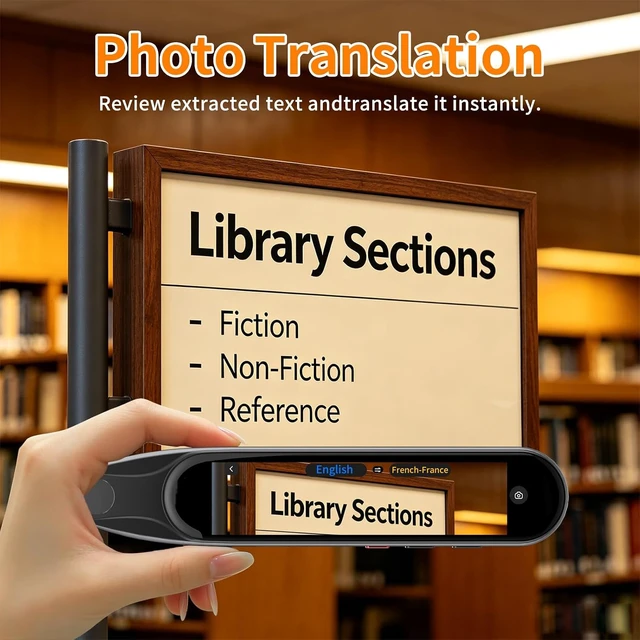 Alt view image 7 of 7 - Scan Translation Pen, Text to Speech Translator Pen, Dyslexia Reading Pen