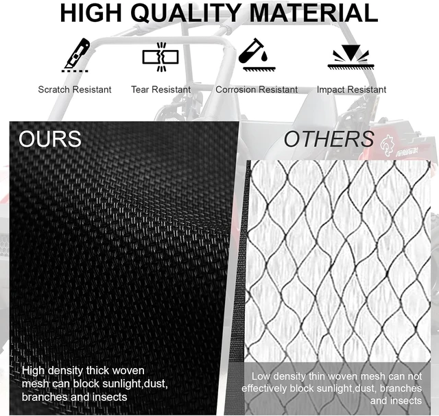 Alt view image 3 of 7 - Rear Window Net, for 2020-2025 Polaris RZR PRO XP 4, Pro R, Turbo R