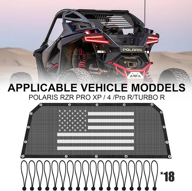 Alt view image 2 of 7 - Rear Window Net, for 2020-2025 Polaris RZR PRO XP 4, Pro R, Turbo R