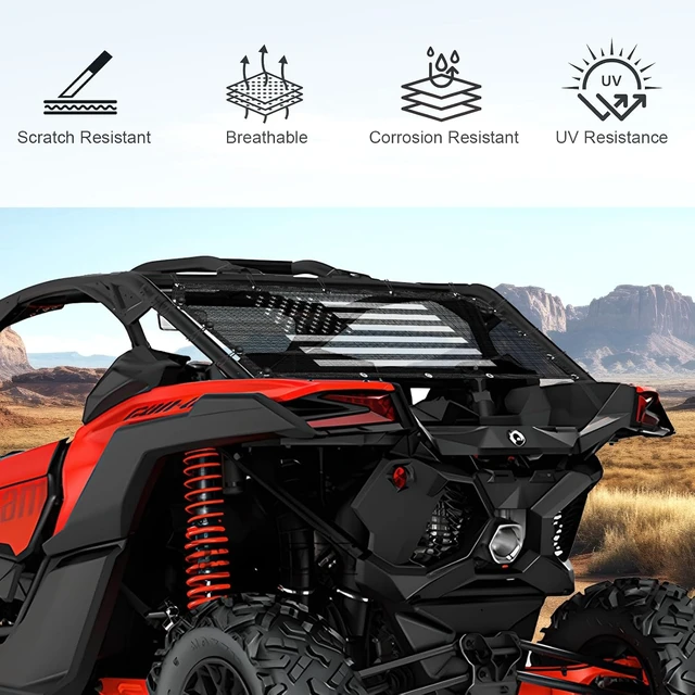Alt view image 7 of 7 - Rear Window Net, for 2020-2025 Polaris RZR PRO XP 4, Pro R, Turbo R