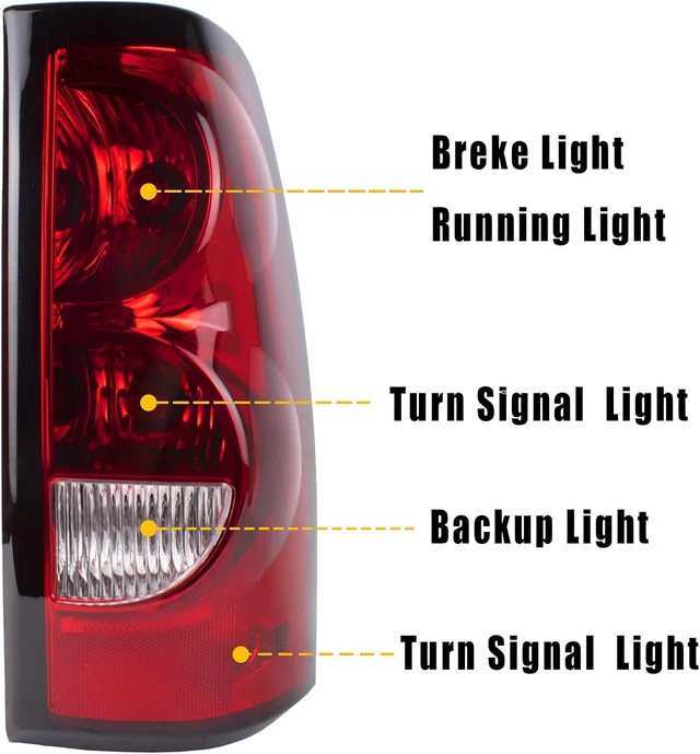 Alt view image 3 of 5 - Tail Lights Compatible with 2003-2006 Chevy Silverado 1500 2500 3500