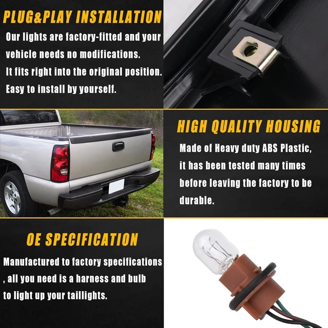 Alt view image 2 of 5 - Tail Lights Compatible with 2003-2006 Chevy Silverado 1500 2500 3500