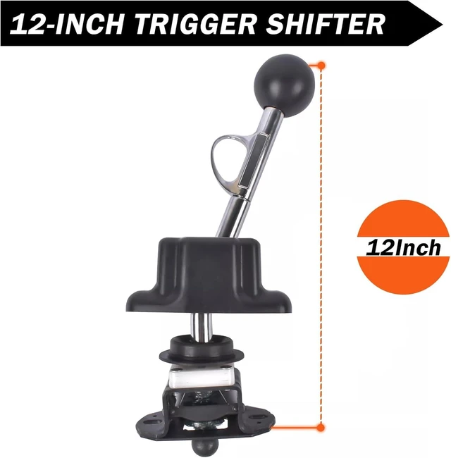 Alt view image 4 of 6 - 12 Inch Trigger Shifter Compatible with for Volkswagen Beetle, Transporter, Karmann GHIA,Type 3, and ThingDune Buggy VW Bug 12 Trigger Shifter Replace 00-4451-0 Dune Buggy Accessories