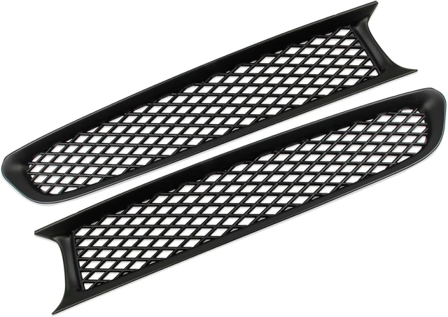 Alt view image 3 of 6 - Black Front Bump Reseau Cover Fog Trim Accessories for 1997-2004 Chevrolet Corvette C5 (Type B)