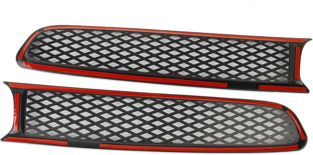 Alt view image 6 of 6 - Black Front Bump Reseau Cover Fog Trim Accessories for 1997-2004 Chevrolet Corvette C5 (Type B)