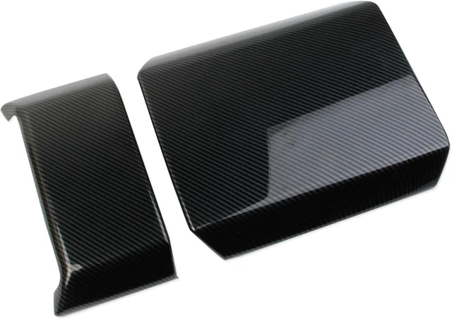 Alt view image 2 of 6 - Carbon Fiber Style Front Armrest Box Cover Trim Accessories for Tesla Cybertruck (Bright Surface)