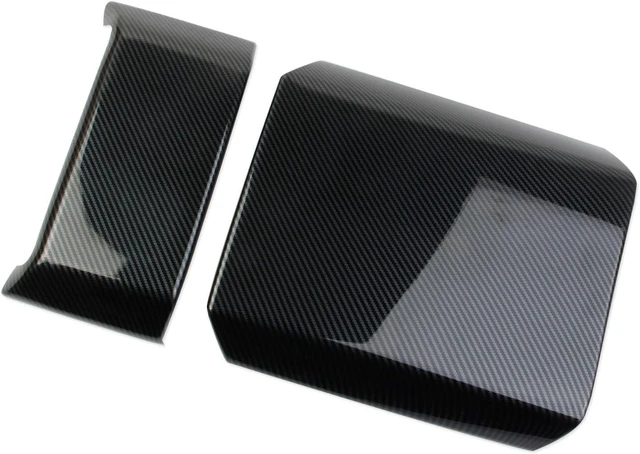 Alt view image 3 of 6 - Carbon Fiber Style Front Armrest Box Cover Trim Accessories for Tesla Cybertruck (Bright Surface)