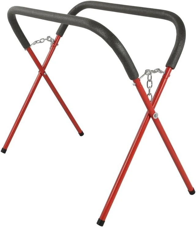 Main image of 79750 Automotive Fender Stand for Garages, Repair Shops, and DIY, 41" x 43" x 35", 500 lbs. Capacity, Adjustable, Padded, Powder-Coated Tubular Steel, Rubber Feet, Red/Black