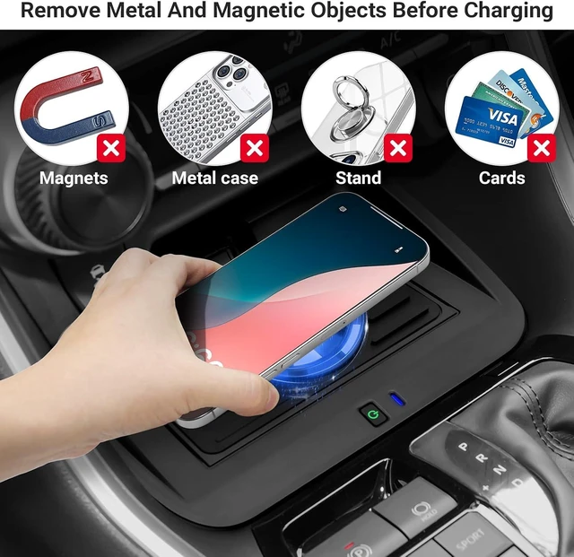 Alt view image 7 of 7 - Car Wireless Charger for Toyota RAV4 2019-2025 Phone Wireless Charging Pad Mount Interior Center Console Accessories for RAV4 Adventure LE XLE TRD Off-Road Prime SE XSE Limited Hybrid