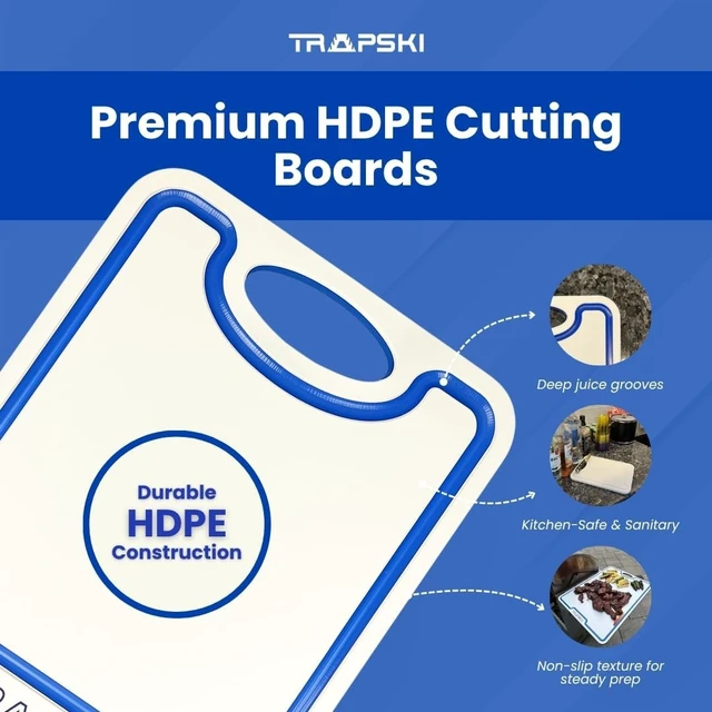 Alt view image 3 of 7 - Premium 1/2 Inch Textured Plastic Cutting Chopping Boards