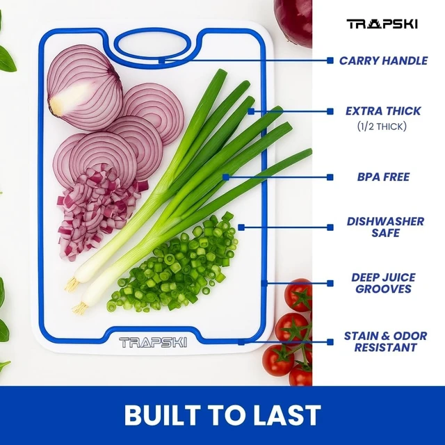 Alt view image 2 of 7 - Premium 1/2 Inch Textured Plastic Cutting Chopping Boards