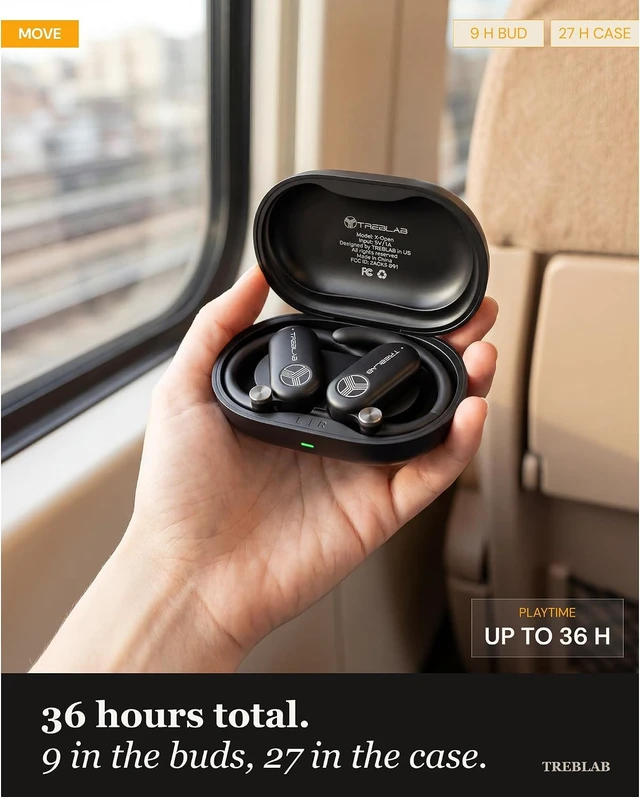 Alt view image 6 of 7 - X-Open Ear Earbuds Wireless Bluetooth, IPX5 Earhook