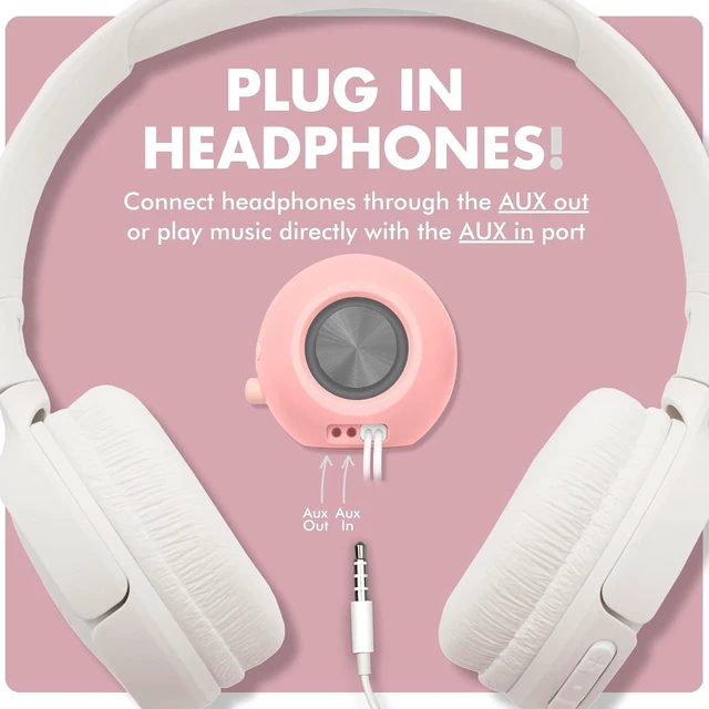 Alt view image 6 of 7 - Pink Computer Speakers for Desktop PC with RGB Lighting, Bluetooth, USB, and AUX - Triple Mode Connection, Dual 2.25" Drivers for Work and Play, Bluetooth Desktop Speakers for PC - Pink