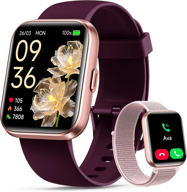 Main image of Smart Watches for Women, 1.83" Alexa Smart Watch for Android Phones & iPhones with Calls/Messages, 120+ Sport Modes Fitness Watches for Women Men with Heart Rate Monitor, Sleep/Activity/Health Tracker