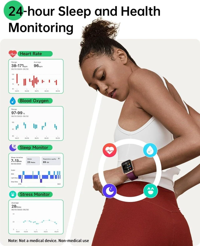 Alt view image 3 of 7 - Smart Watches for Women, 1.83" Alexa Smart Watch for Android Phones & iPhones with Calls/Messages, 120+ Sport Modes Fitness Watches for Women Men with Heart Rate Monitor, Sleep/Activity/Health Tracker